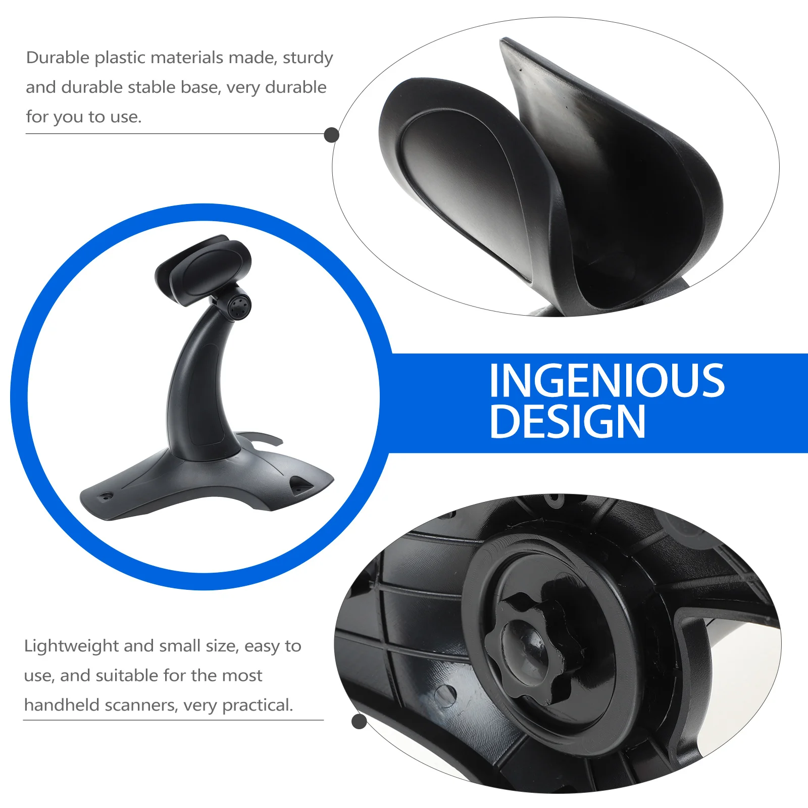 

Barcode Scanner Holder Bracket Universal Scanning for Desk Stand Black