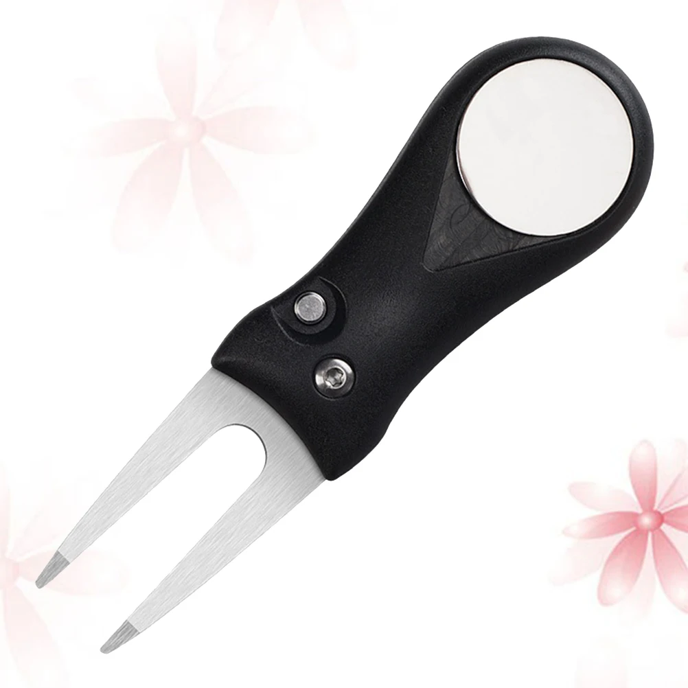

Folding Fork Divot Stainless Steel Grass Repair Tool Abs Handle Outdoor Golf Training Tool Ball-Marker Pop