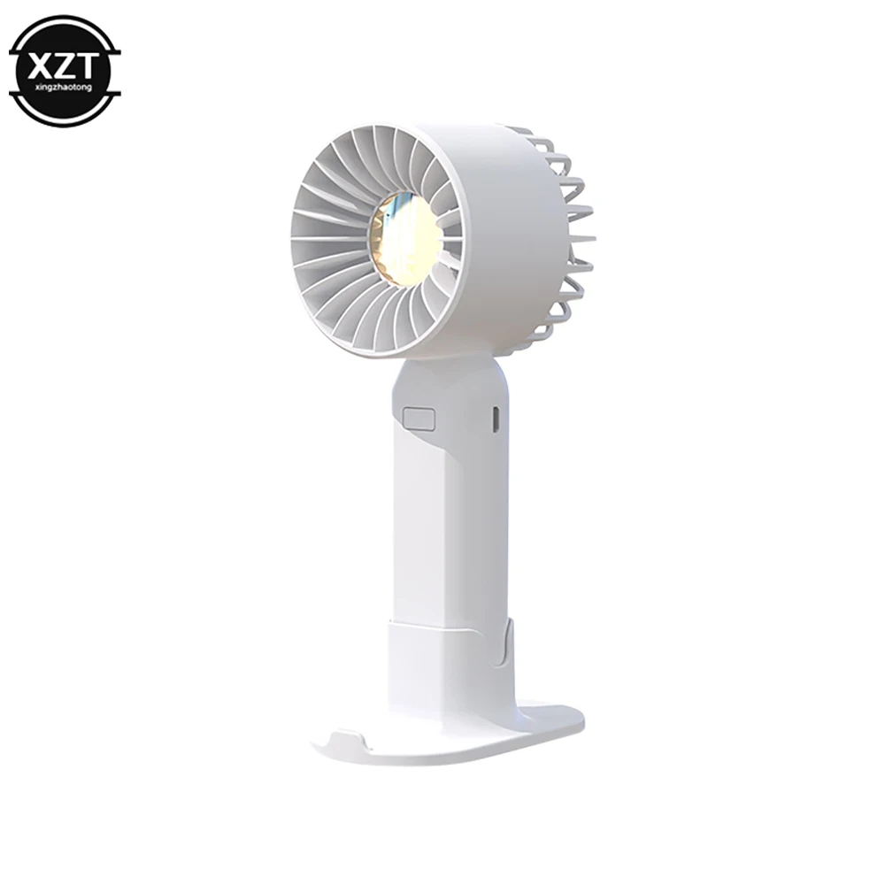 USB Mini Handheld Bladeless Fan Rechargeable Silent Desktop Dormitory Small Outdoor Fan Turbo Electric Fan Office Outdoor Travel