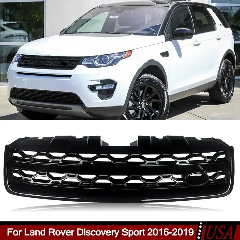 

Заводская Стильная передняя решетка глянцевого черного цвета для Land Rover Discovery Sport 2016-2019