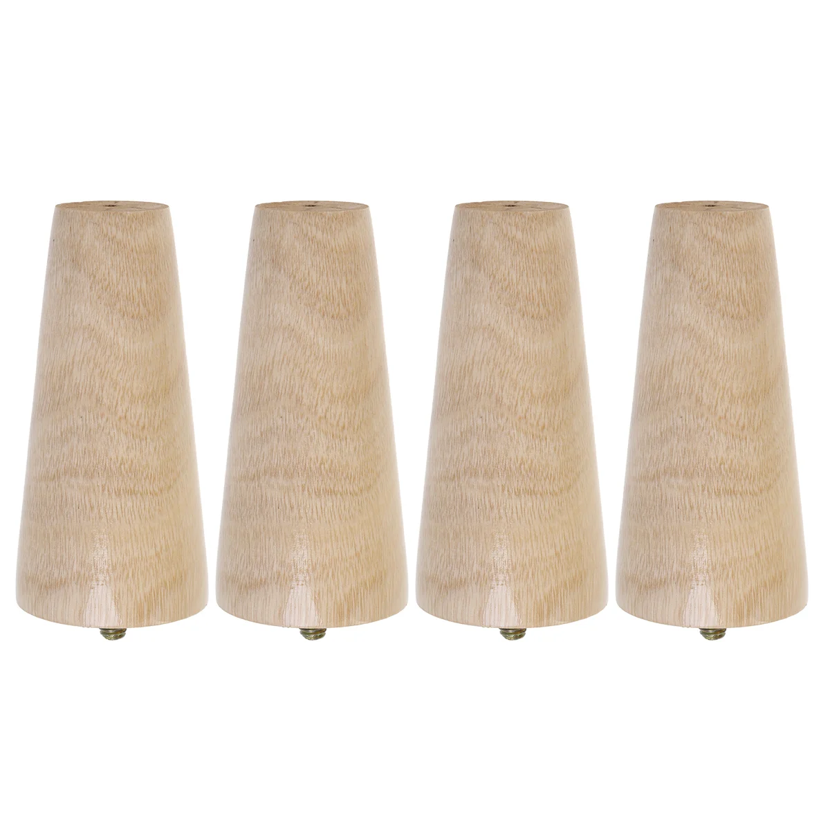 4 PCS Dining Table Legs Cabinet Feet Furniture Desk Wooden Sofa Replacement Round Tapered Support