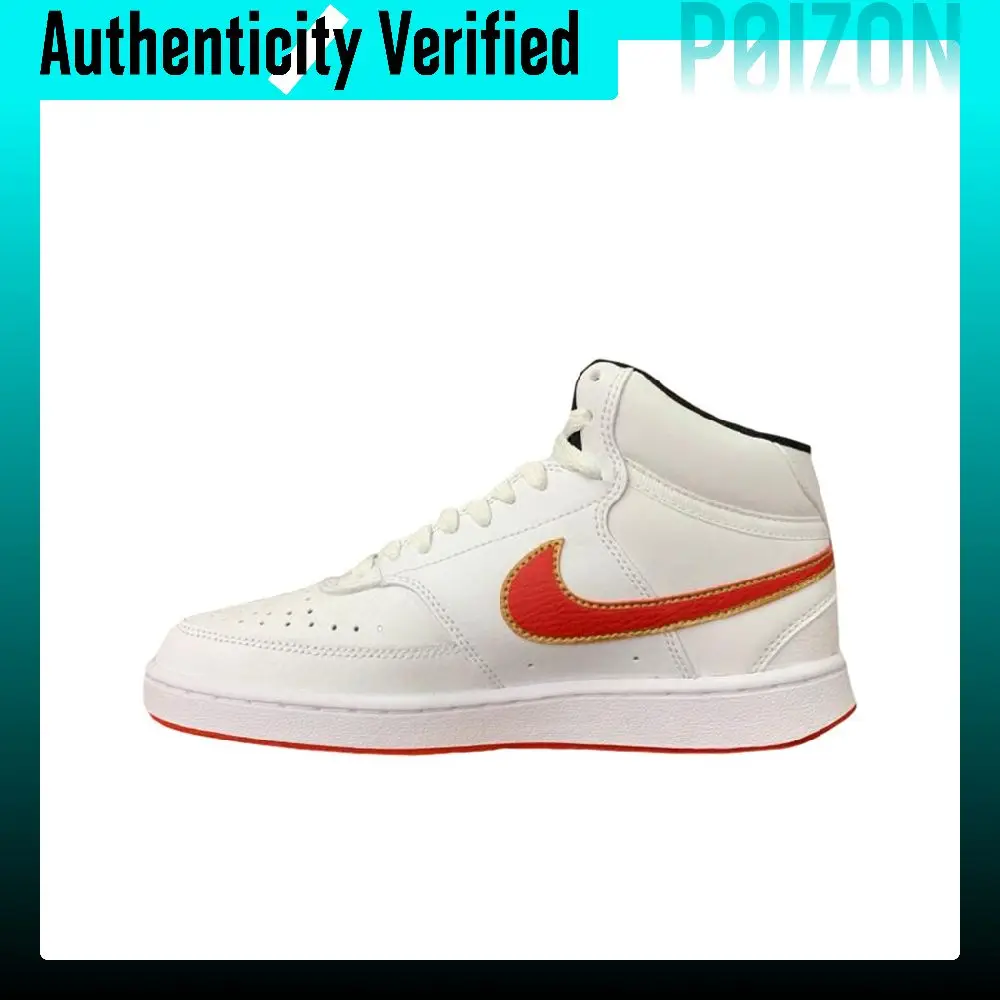 Nike Court Vision Mid Skate Shoes Women's Mid Top White/Red DD8494-169