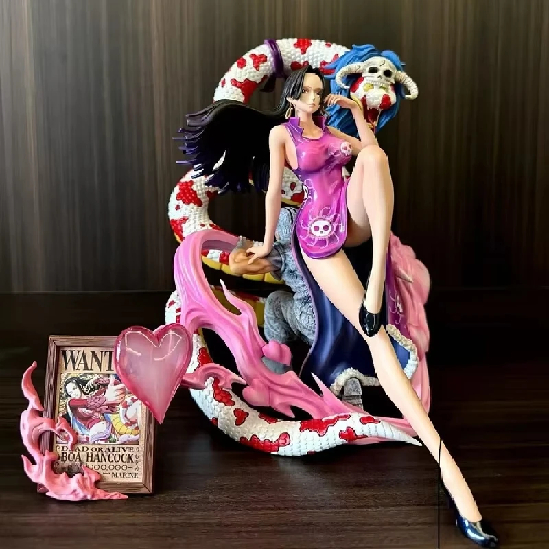 

20cm One Piece Anime Figure Boa Hancock Figure Empress Bt Sitting Posture Figurine Gk Statue Doll Collection Room Desk Toys Gift