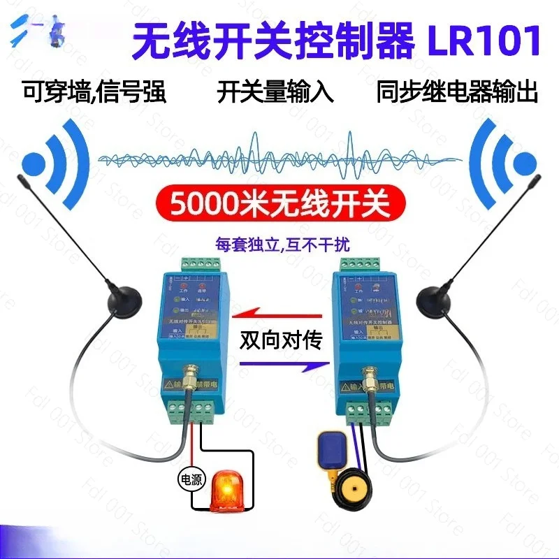 Wireless transmitter and receiver module signal enhancement transmission controller PLC Remote control switch LR121