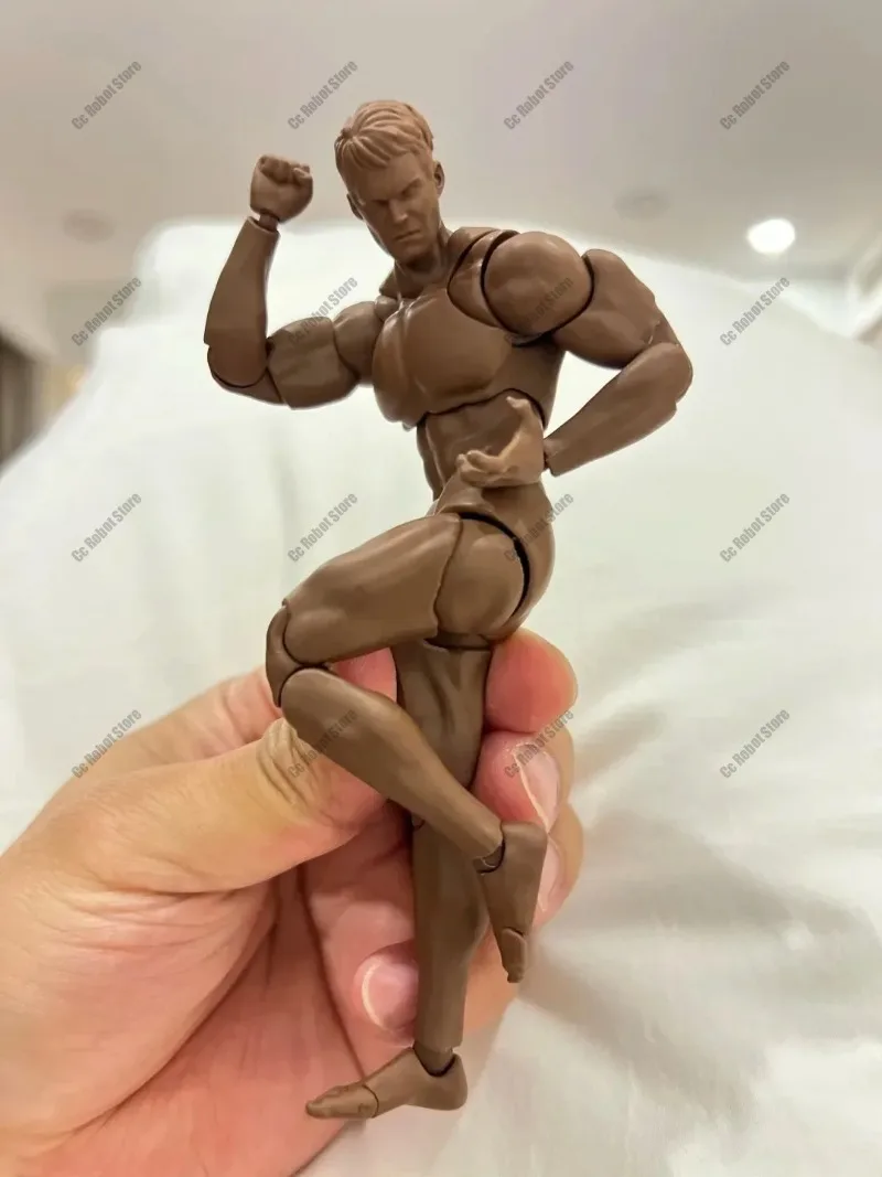 [En stock] Jouet à manivelle 1/12 Corps masculin musclé articulé Super flexible 16 cm 6 pouces Figurine d'action masculine complète Jouet cadeau