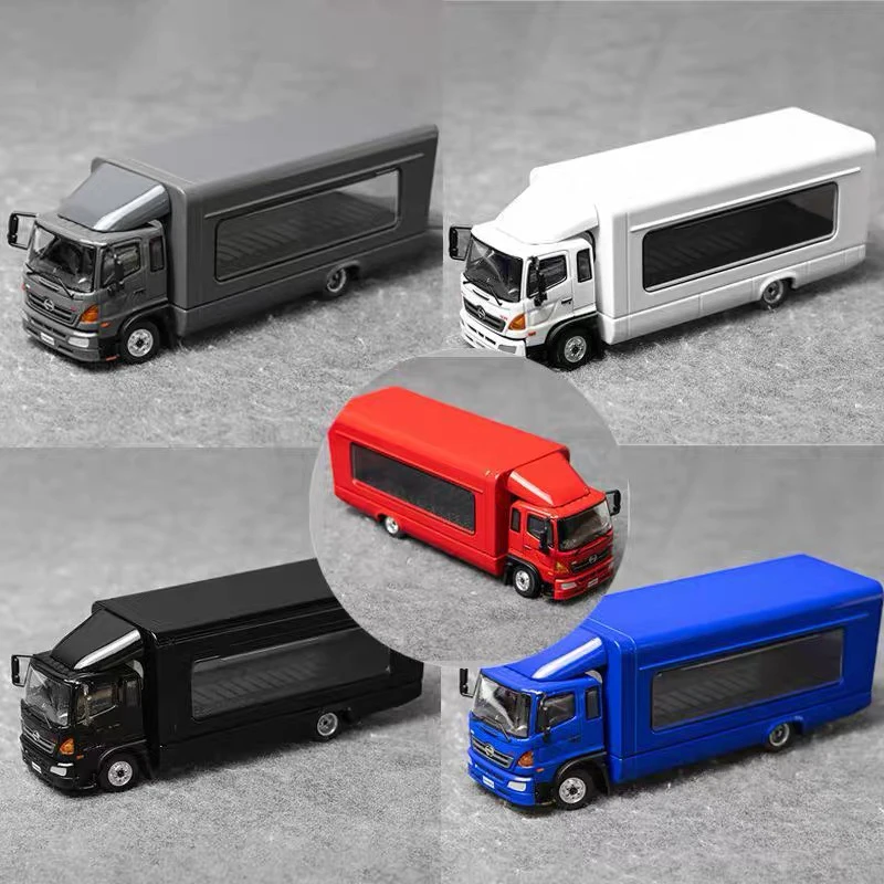 

1:64 Scale White 500 HINO Ranger Transporter Truck Diecast Metal Unique Model Car Collection Ornaments Child Gift
