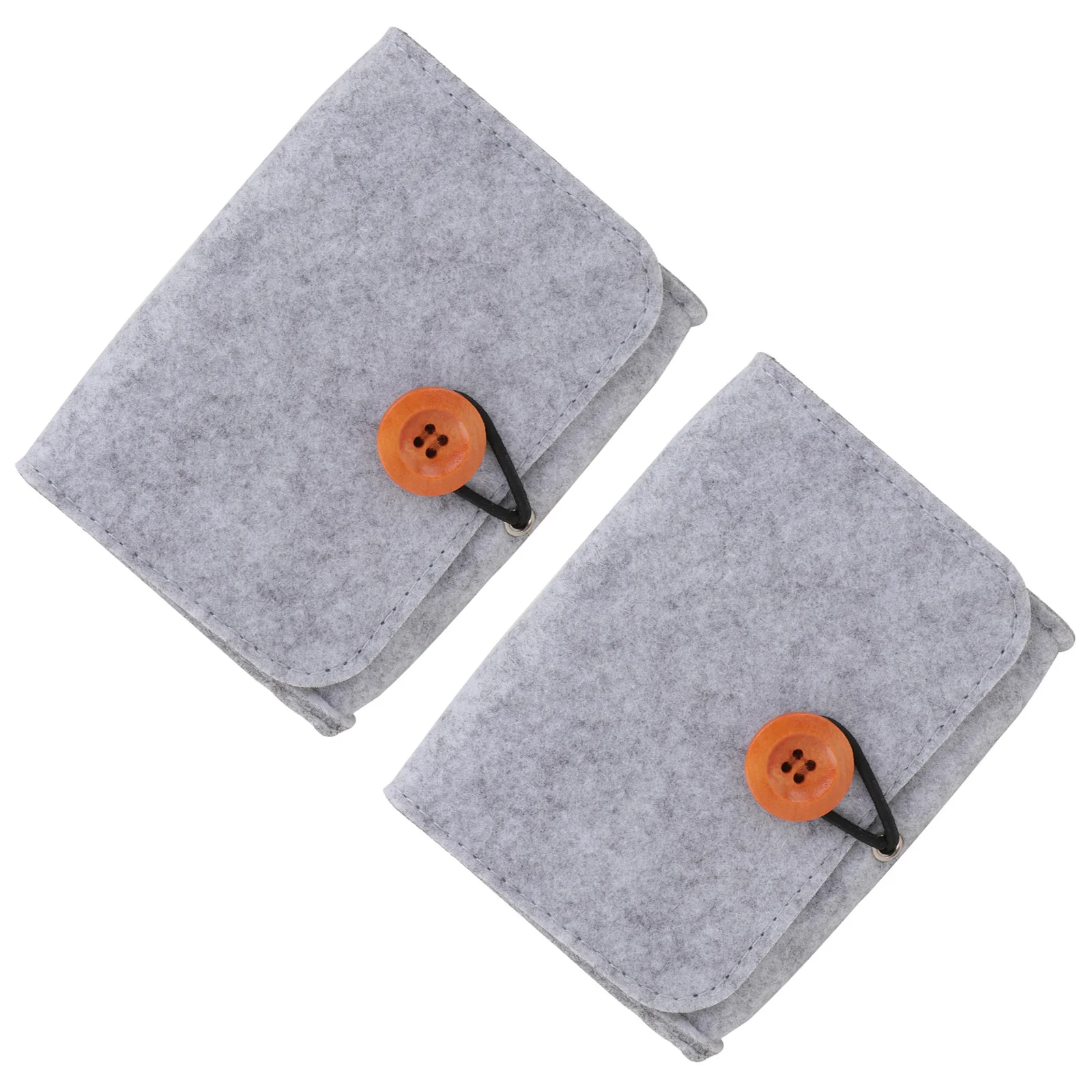 

2pcs Compact Essential Oil Storage Bag Premium Felt Travel Carrying Pouch Portable Shockproof Organizer For Roller Bottles