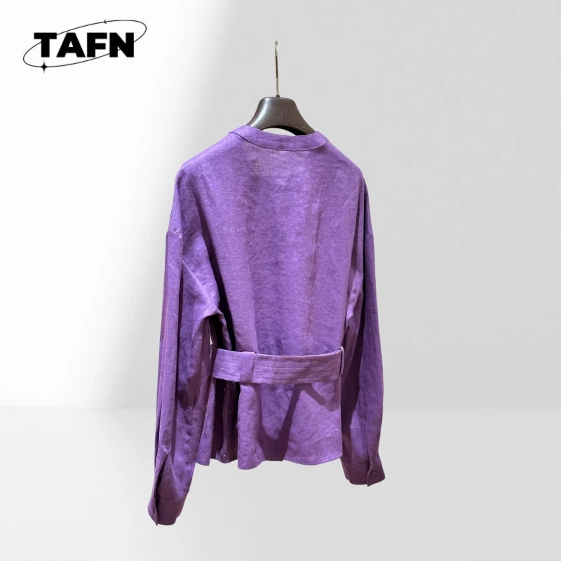 レディース ミドル丈 ウィンドブレーカー カジュアル トレンチコート 秋シーズン向け レディース ロングラインジャケット ウエスト調節可能 AJ2808