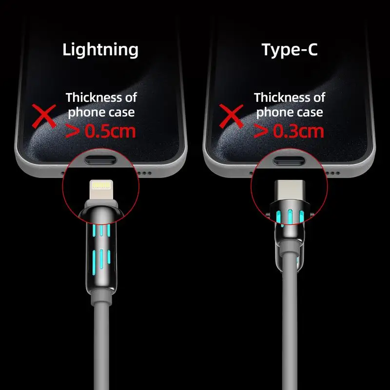 4-in-1 USB Charging Cable ( Free Storage Bag), fast charging MAX 240W USB A TYPE C Lightning for iPhone 16/15 Samsung Galaxy