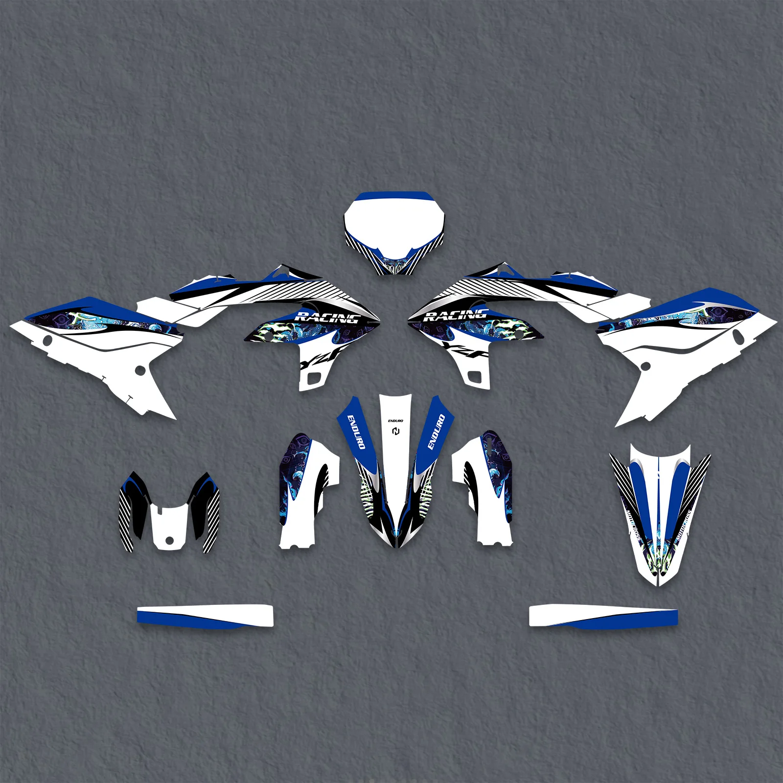 

New For 2024 2023 Yamaha YZ250F YZ450F YZ 250F 450F YZF YZF250 YZF450 Motorcycle Full Fairing Graphics Background Decals Sticker