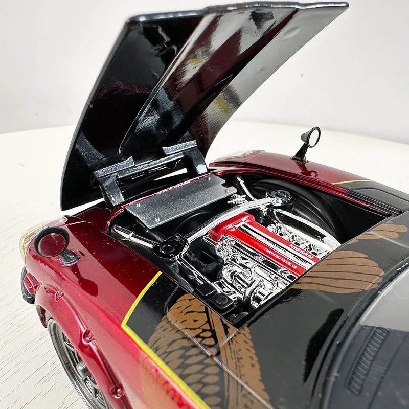 JADA 1:24 분노의 질주 1972 다츠운 240Z 다이캐스트 모델 - 광택 레드와 블랙 악센트 JD34916