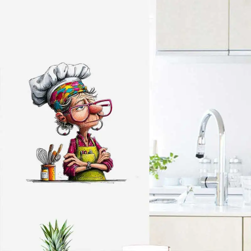 Funny Cooking Ladies Decal Stickers Home Decor Kitchen Dining Room Cabinet Refrigerator Vinyl Artwork for Ladies AA244 - view 5