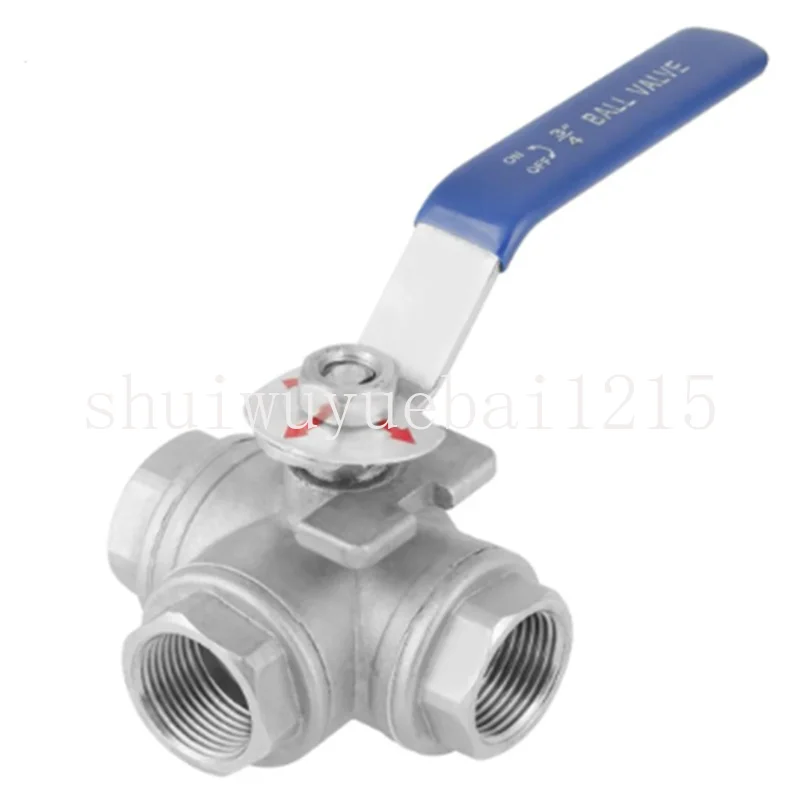 

1 шт. Трехходовой шаровой кран из нержавеющей стали 304, тип L, тип T, 1/4" 3/8" 1/2" 3/4" 1" DN8 DN10 DN15 DN20 DN25 с внутренней резьбой BSP