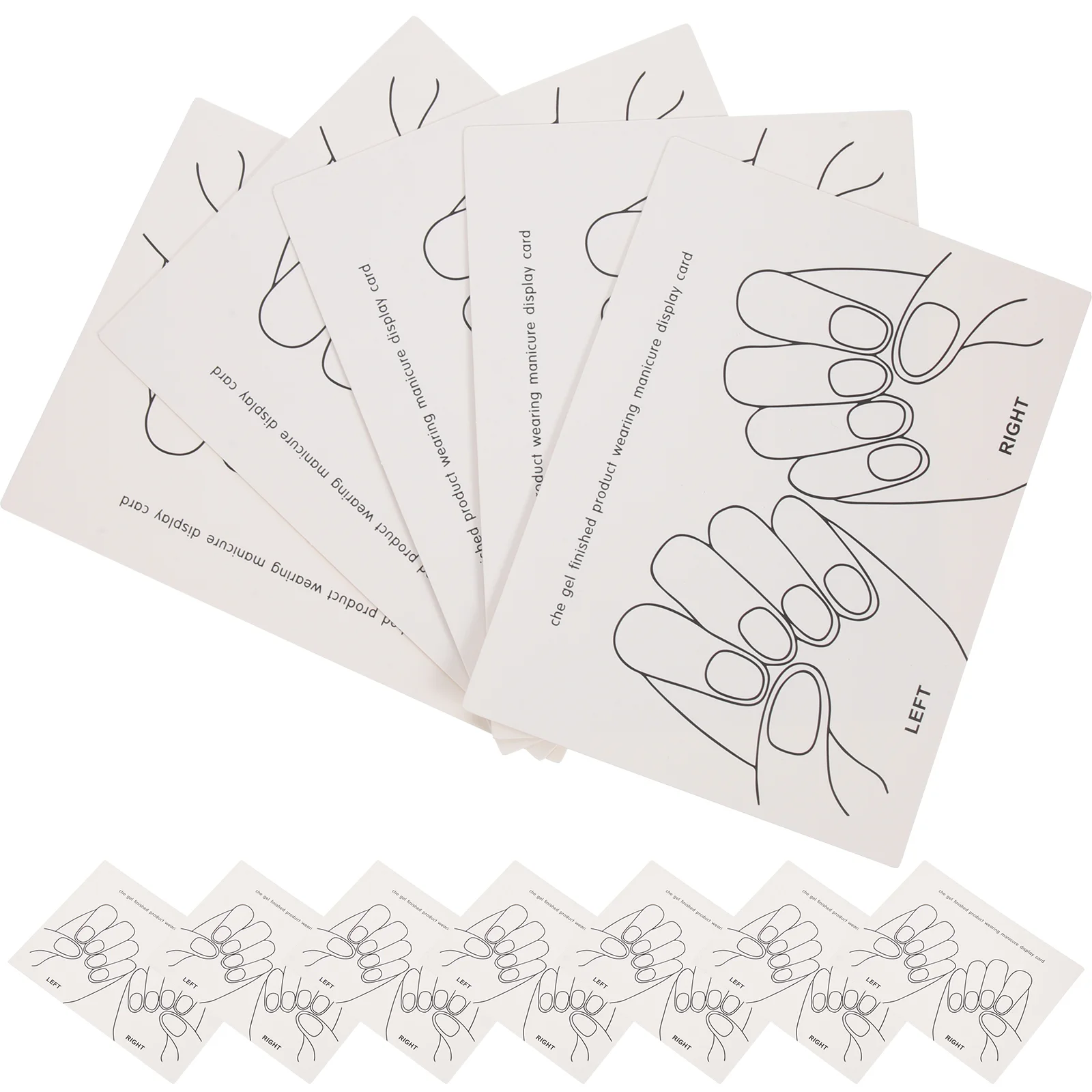 15 Pcs Fake Nails Display Shelf Card Tips Showing Holder Board Manicure Paper Salon Gel Color Cards False