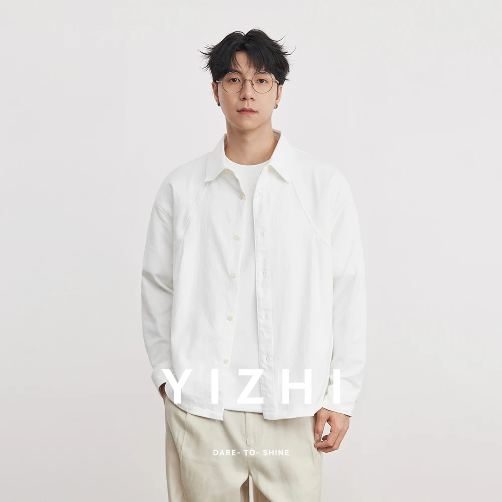 

Fashion Texture Versatile Lapel Solid Color Long-sleeved Shirt For Men Spring And Autumn 2026 New Simple Men's Shirt Tops