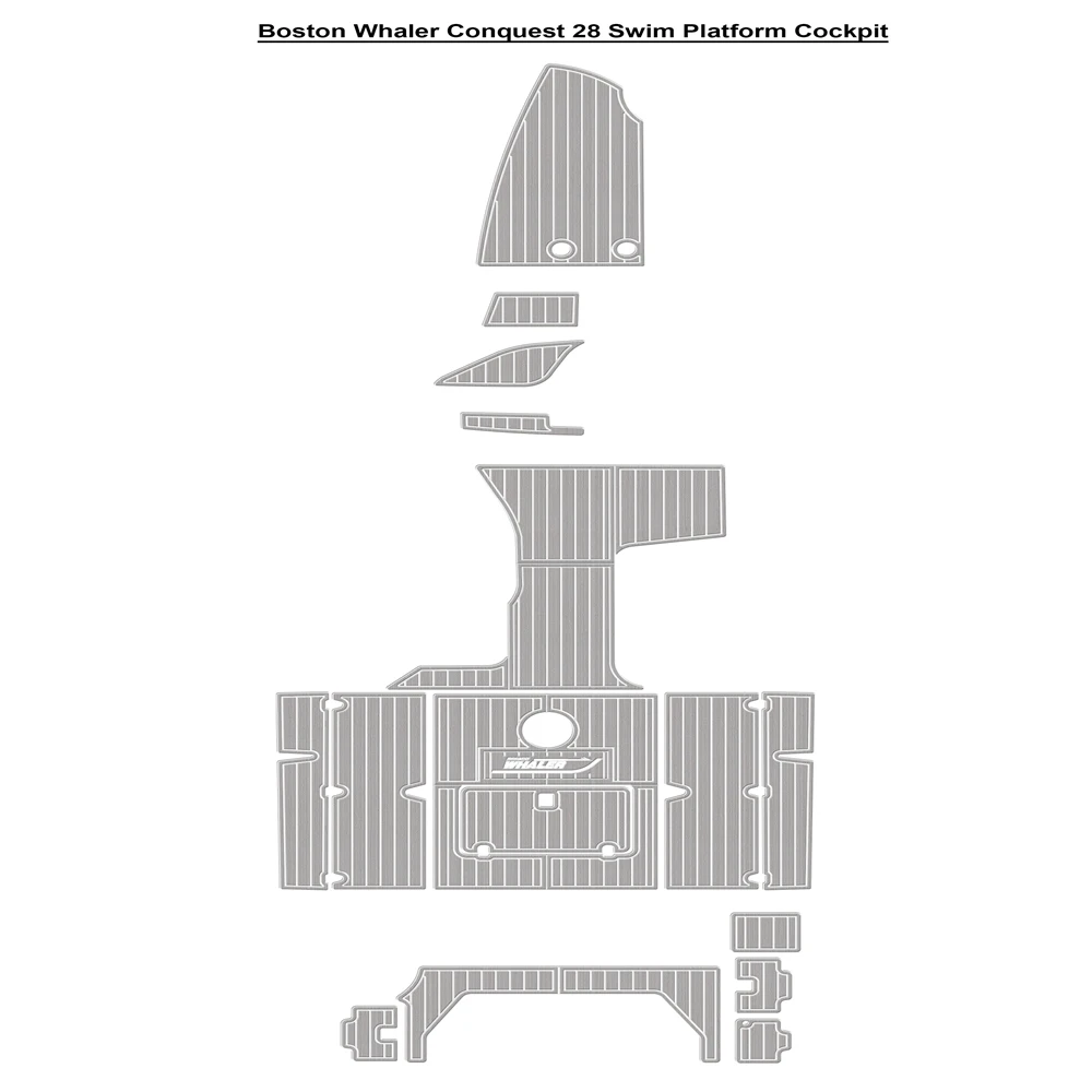 

2001 Boston Whaler Conquest 28 Swim Platform Cockpit Cabin Pad Boat EVA Foam Teak Floor Mat SeaDek Style Self Adhesive d9jk32mf