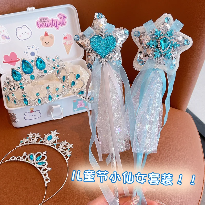 StoneGérKids-Diadème princesse en biscuits, bande de sauna pour filles, accessoires d'anniversaire, couronne en cristal pour patients, bijoux de cheveux de mariage