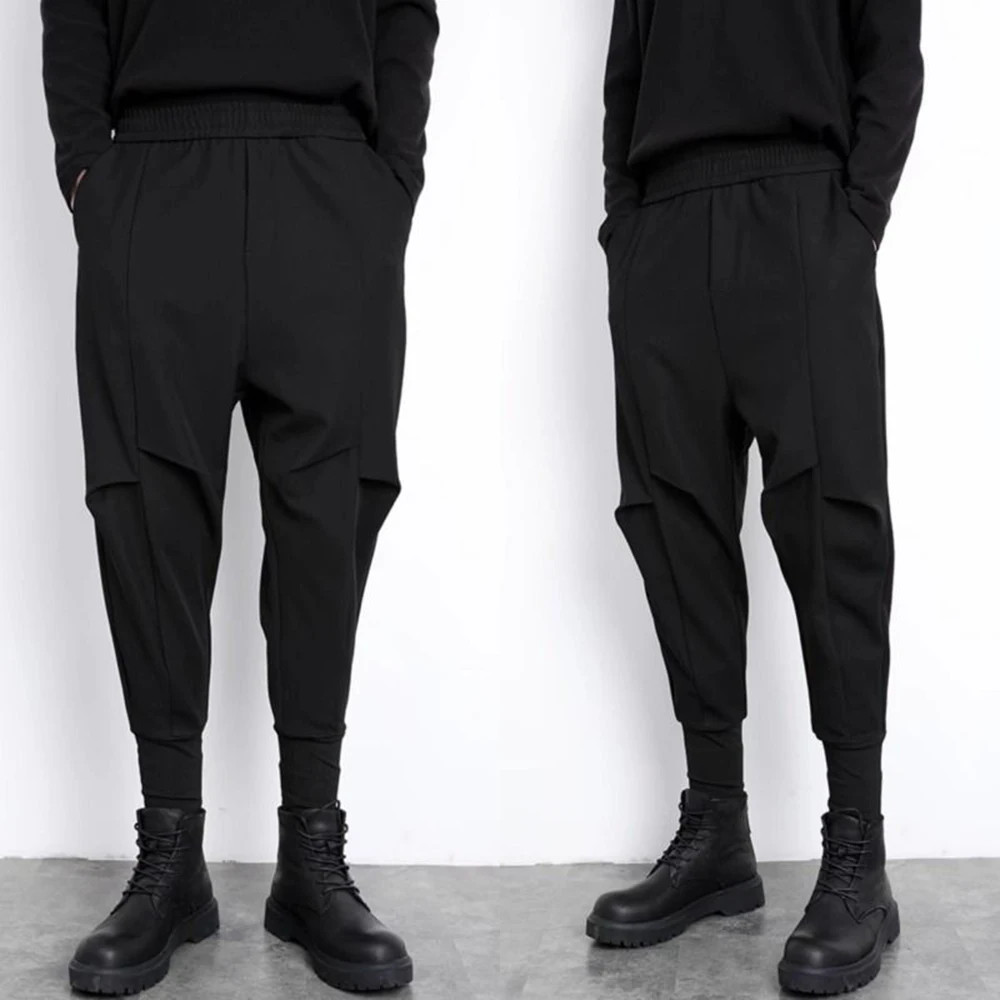 

2025 зимние новые мужские однотонные брюки-джоггеры в американском стиле ретро, модные тенденции, свободные повседневные простые нишевые мужские брюки