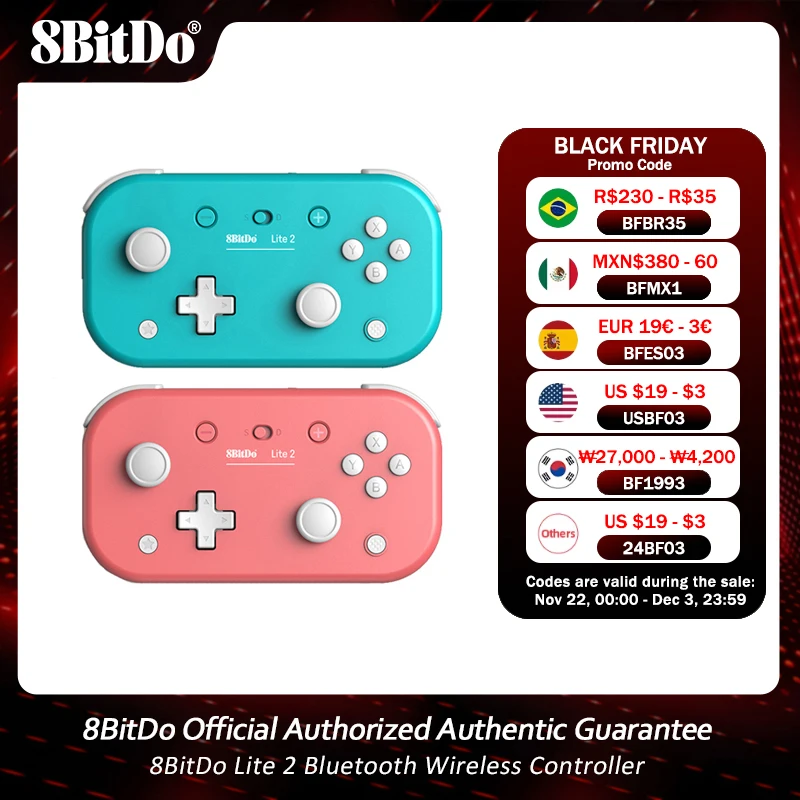 8BitDo Lite 2 Bluetooth Gamepad Wireless Game Controller with Joystick for Nintendo Switch, Lite,OLED, Android and Raspberry Pi