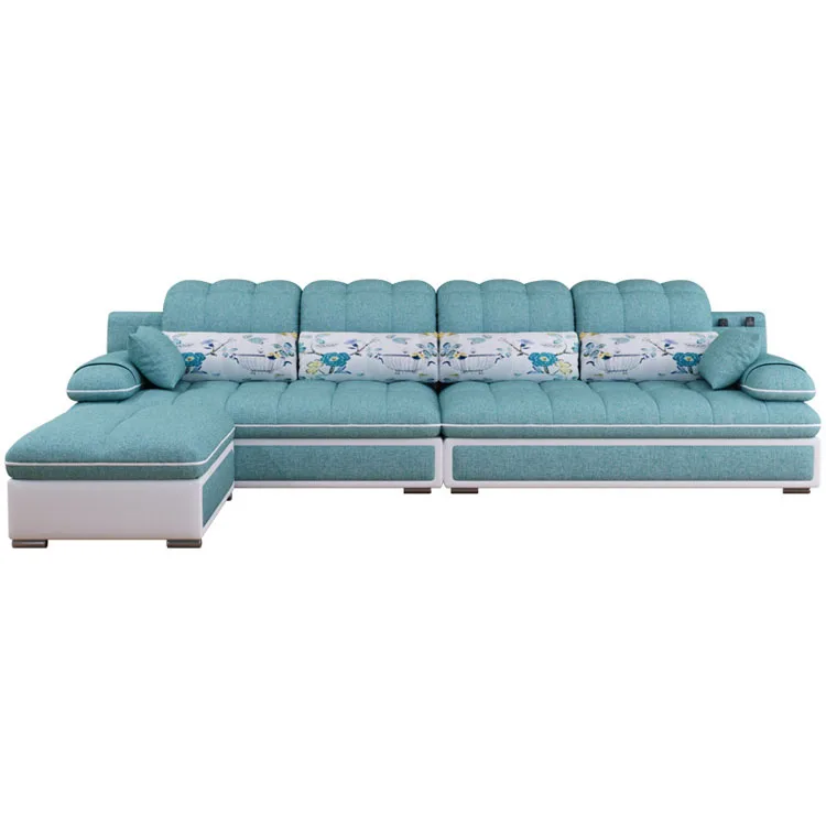 Modern Simple Double or Triple Removable & Washable Fabric Sofa Set for Family Living Room