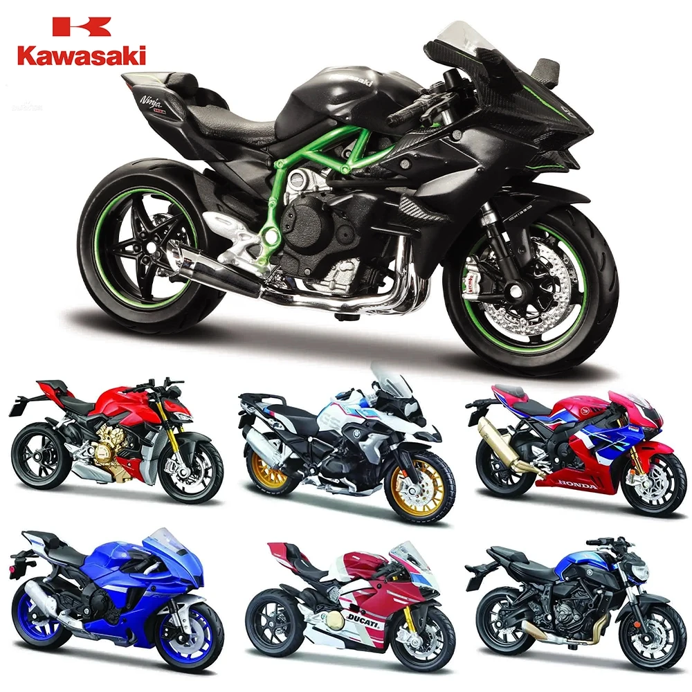 Maiisto-Kawasaki Ninja H2R KTM RC 390 YZF-R1 Naked V4 S YAMAHA MT-07 2018 Modelo de Motocicleta, Brinquedo Presente Coleção, 1:18