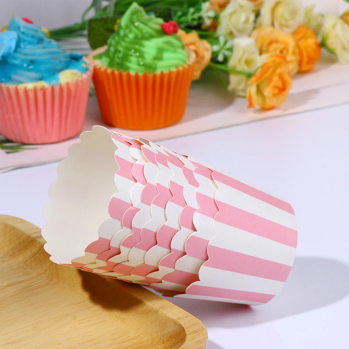

150 Pcs Cake Tray Cup Paper Cups Baking Party Box Cupcake Dessert Holder Muffin
