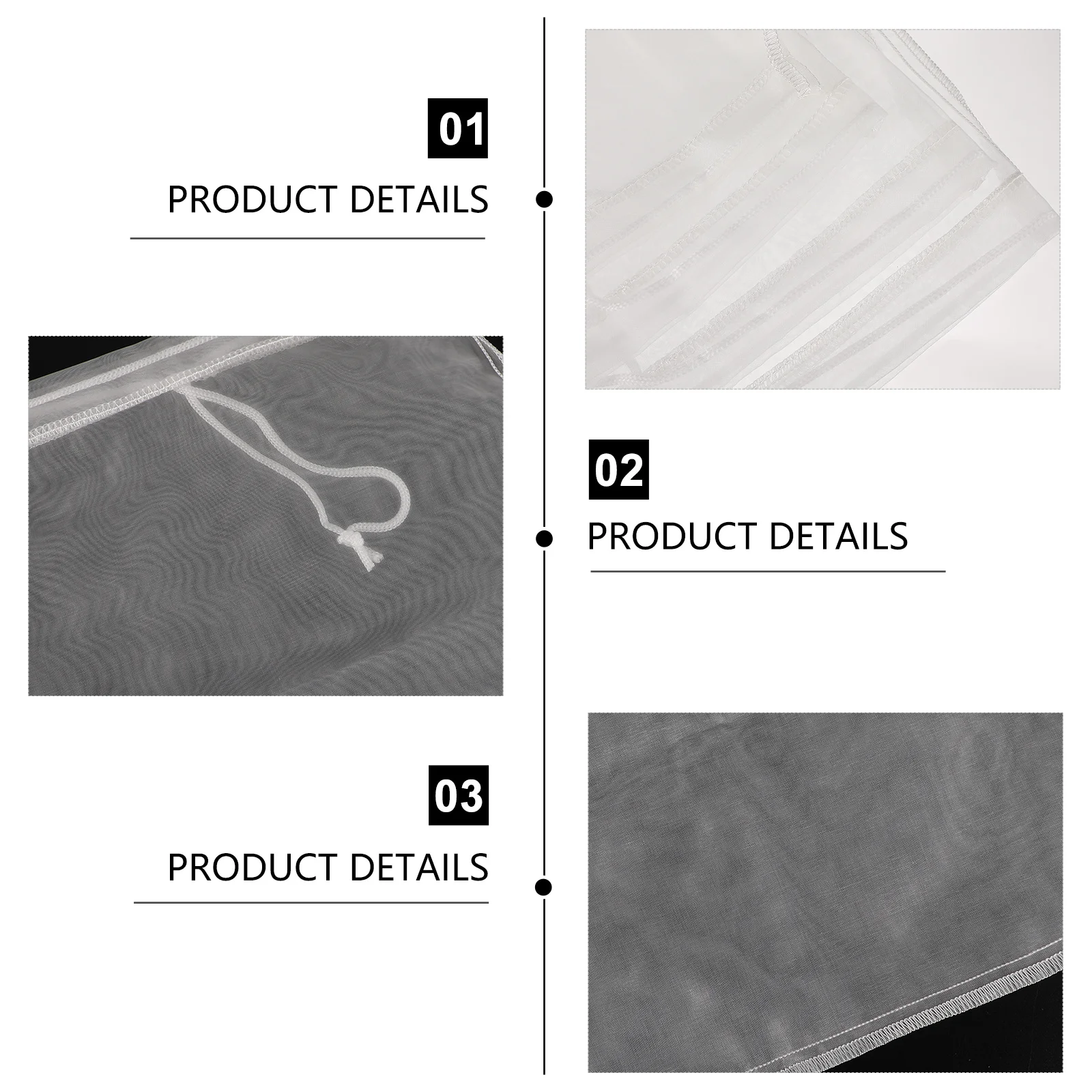 

4pcs Nut Milk Filter Bag Reusable Food Strainer Mesh Drawstring Bag For Juice Yogurt Almond Coconut Ghee Vegetable Fruit Soy