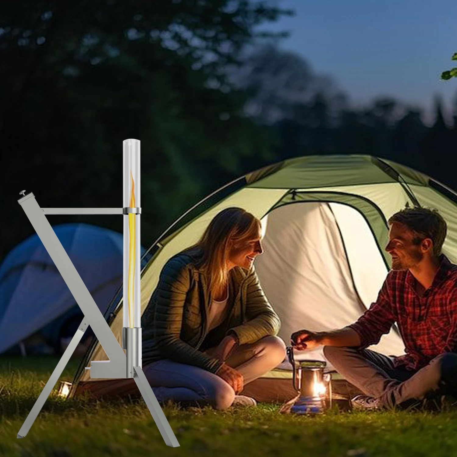 

Stainless Steel Outside Freestanding Camping Burner Rocket Pellet Stove Patio Outdoor Pellet Heater For Garden Courtyard