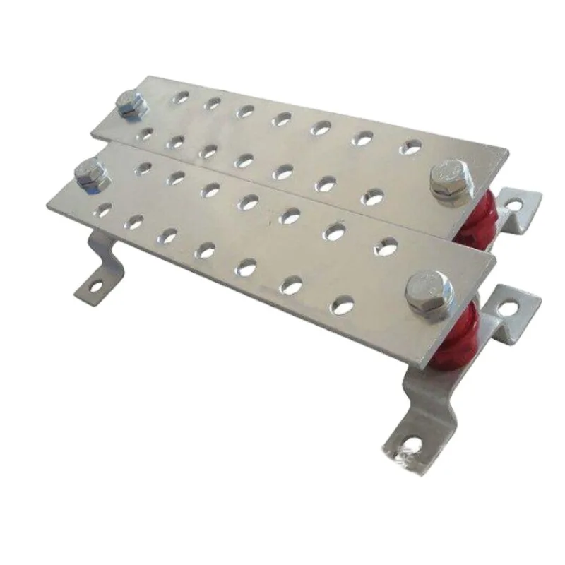 Equipment copper grounding busbar grounding rod, with single disconnection of 8 copper busbars