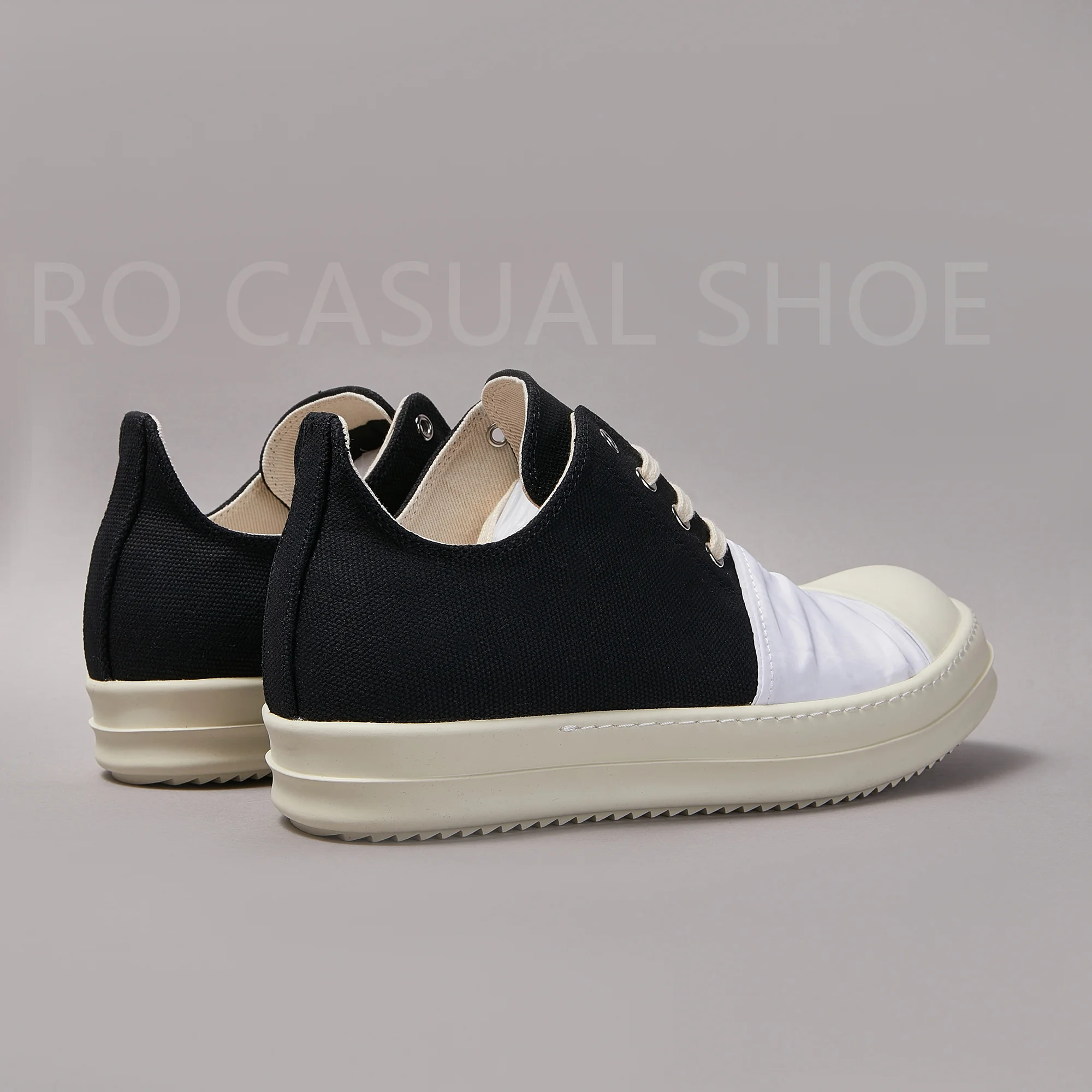 HOTSAL, zapatos de lona plisados negros de lujo para exteriores, zapatos bajos de alta calidad para hombres y mujeres, zapatillas de deporte informales a la moda, botas y zapatos de diseño Owens