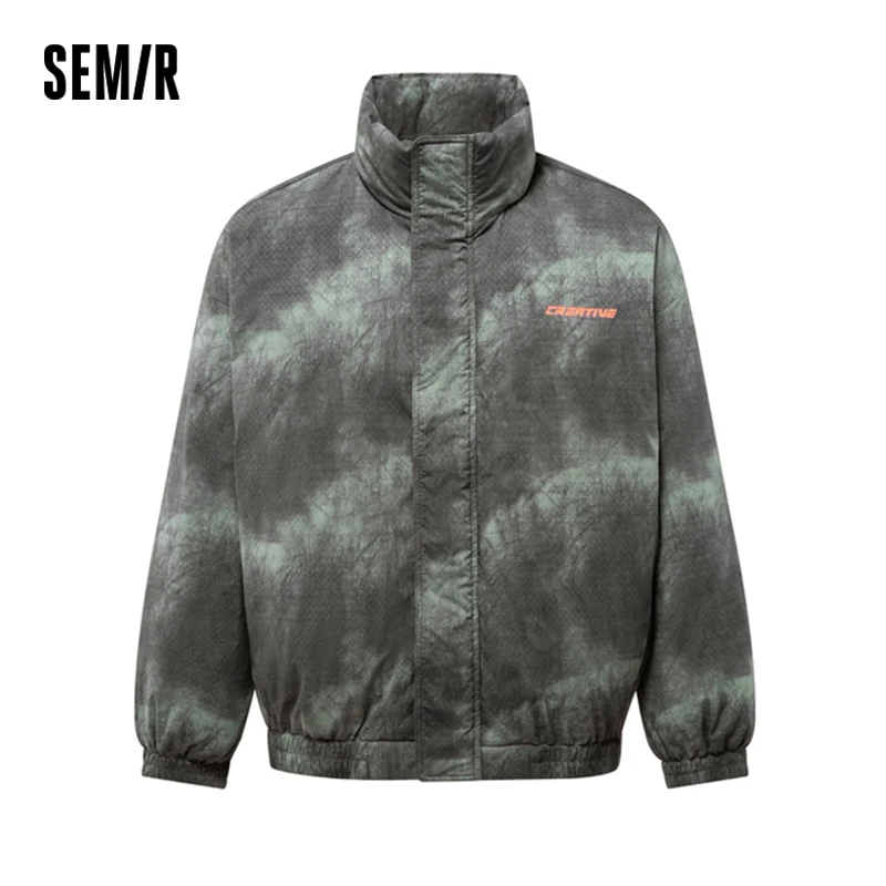 Semir Down Jacket Men 2024 Winter New Fashionable Gradient Printing Thick Outerwear Trendy Individual Oversize Down Jacket