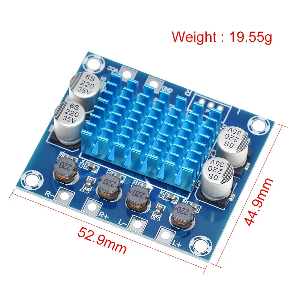 TZT Official TPA3110 XH-A232 30W+30W 2.0 Channel Digital Stereo Audio Power Amplifier Board DC 8-26V 3A