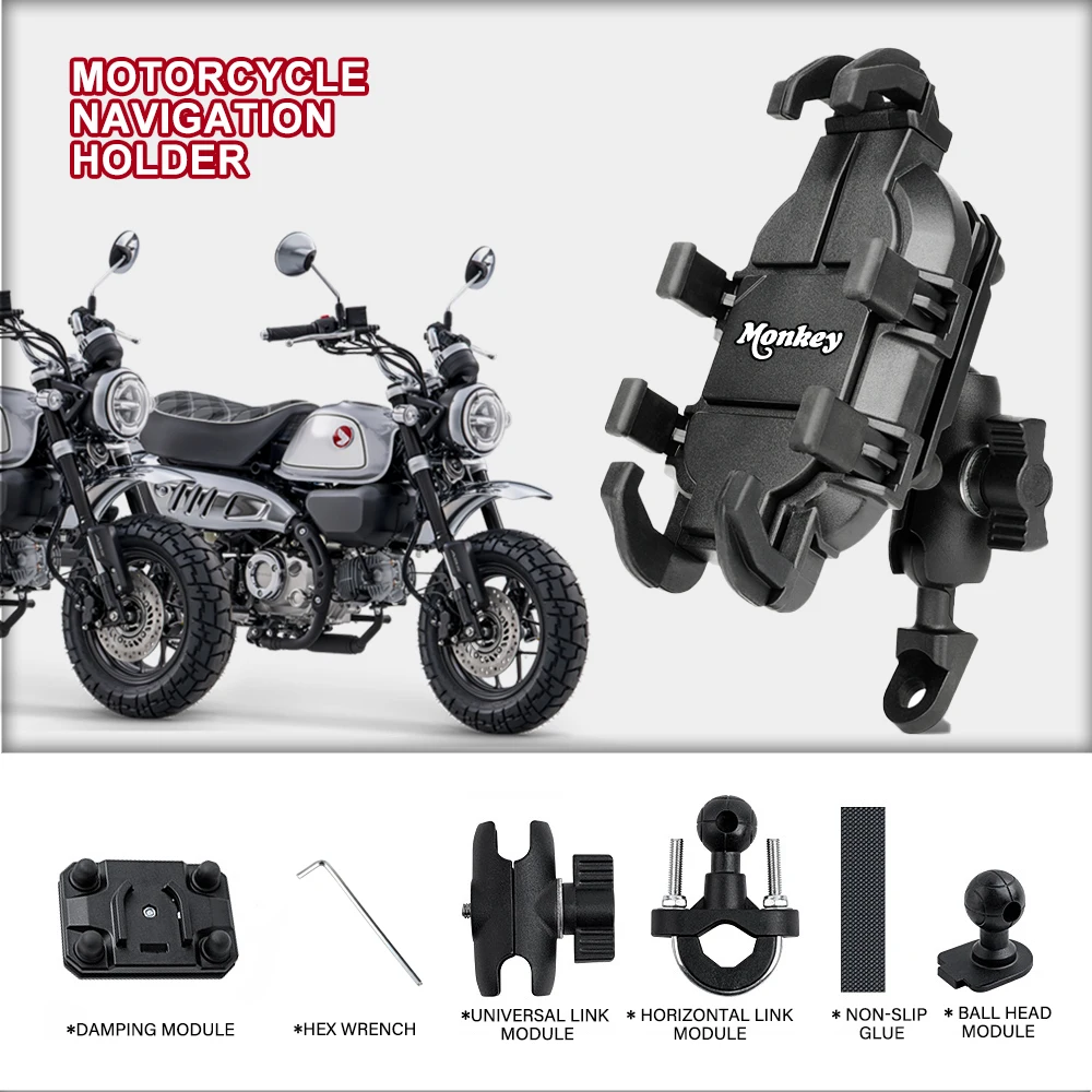 

Motorcycle Phone Holder Shock Absorbing Spring Anti-Vibration For Honda Monkey Z125 Z120 Monkey125 Z 120 125 DAX125