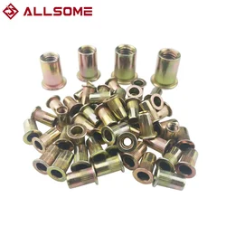 Allsome-リベットナットセット,300 m3 m4 m5 m6 m8 m10,ボックス付きのさまざまなサイズのアクセサリ