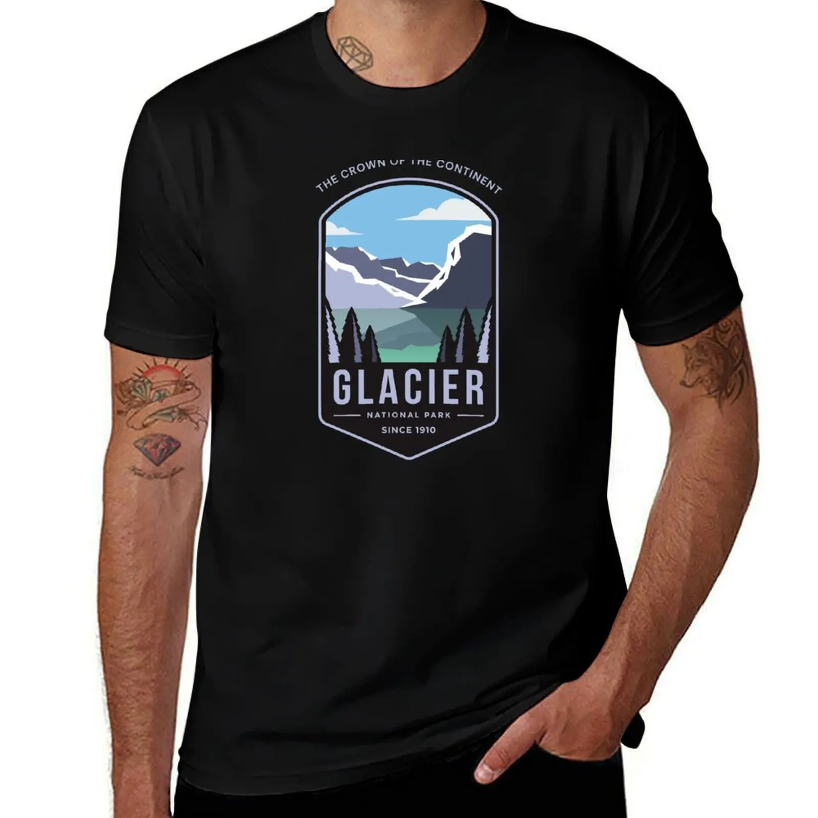 

Glacier National Park T-Shirt man t shirt designer t shirts for man cotton soft g man t shirts for men T-Shirt