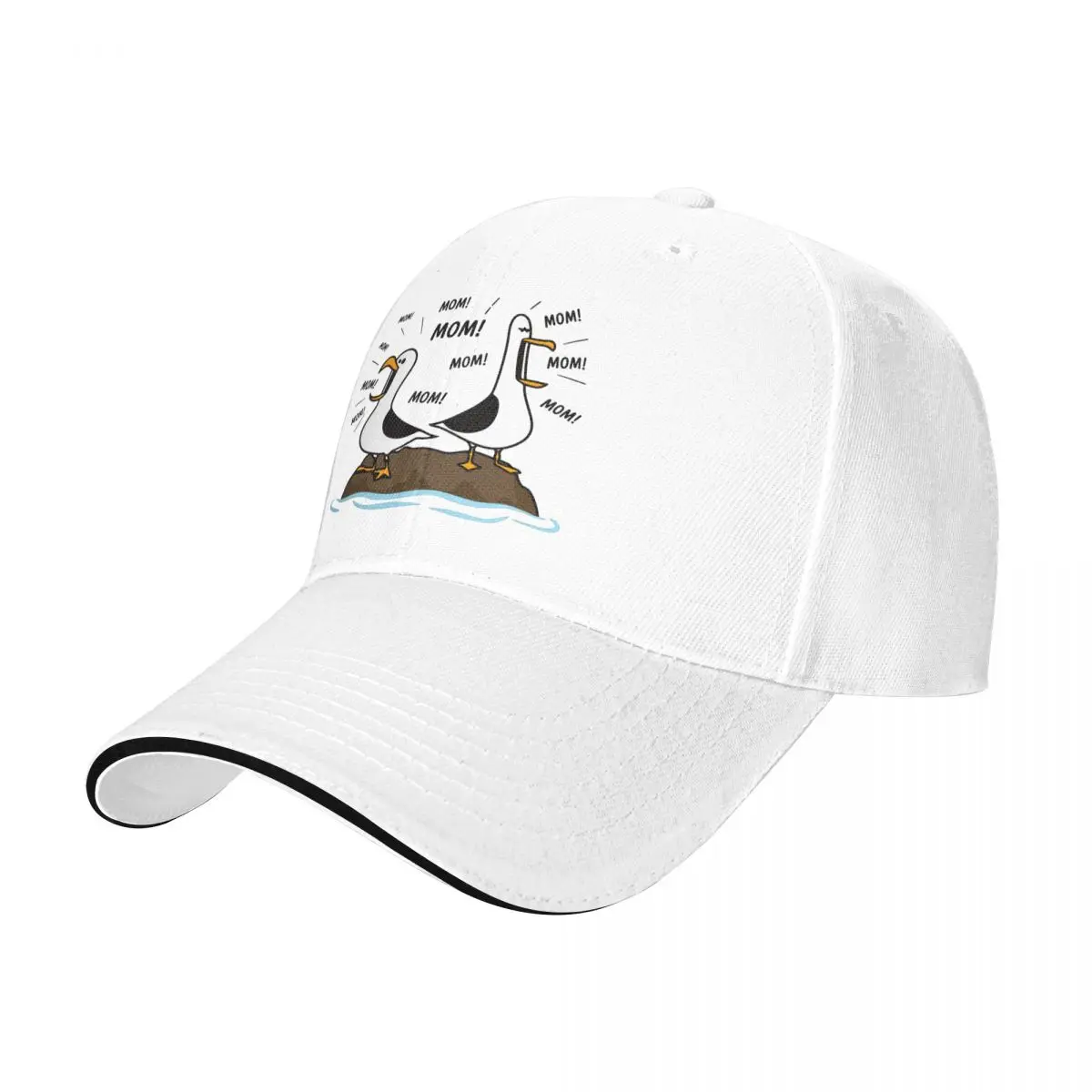 Baseball Caps Funny Seagull Mom Mom Ocean Life Fans Support Casquette Unisex Casual Summer Hats