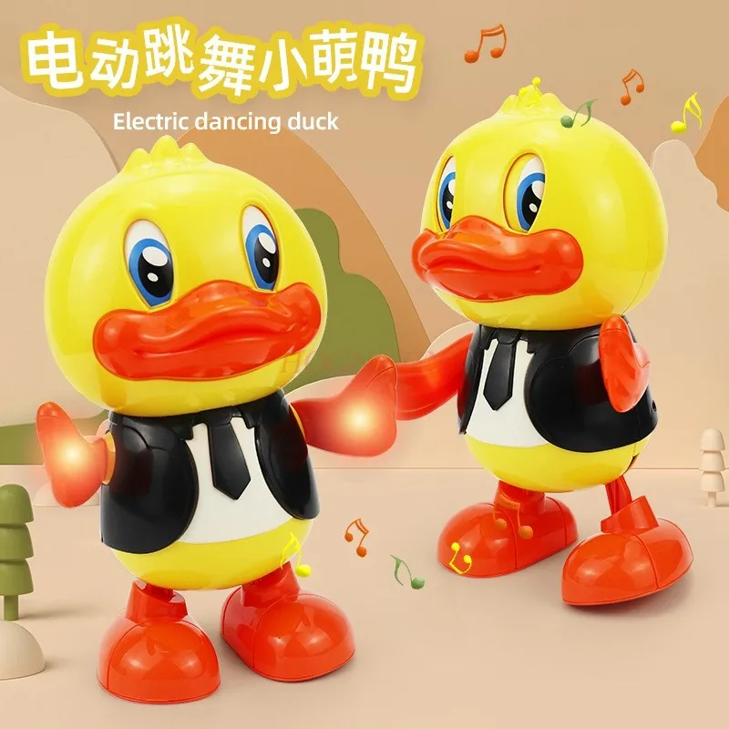 Danza elettrica Little Cute Duck Light Music oscillante Little Duck Dance Robot giocattolo per bambini