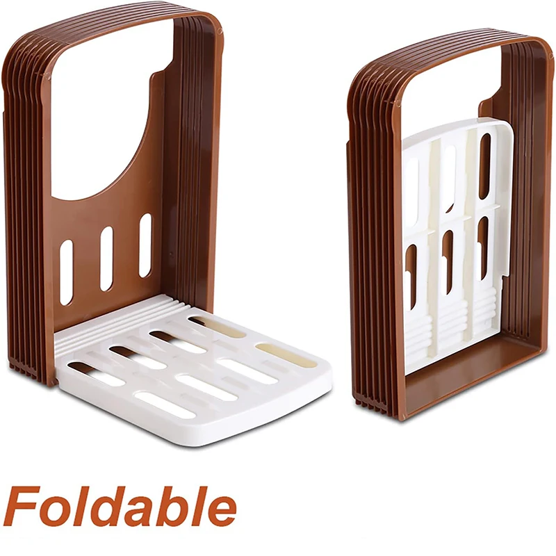 Bread Bake Slicer Cutter Foldable Toast Bread Slicer Stand Plastic Bread Cutting Guide Tool Loaf Cutter Rack Baking Tool