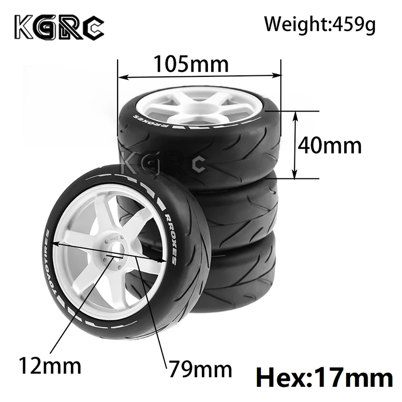 105mm 1/8 RC Off-Road Buggy Tires Wheel 17mm Hex for ARRMA Traxxas Redcat Team Losi Kyosho VRX HPI WR8 HSP Hobao 1:8 RC Car