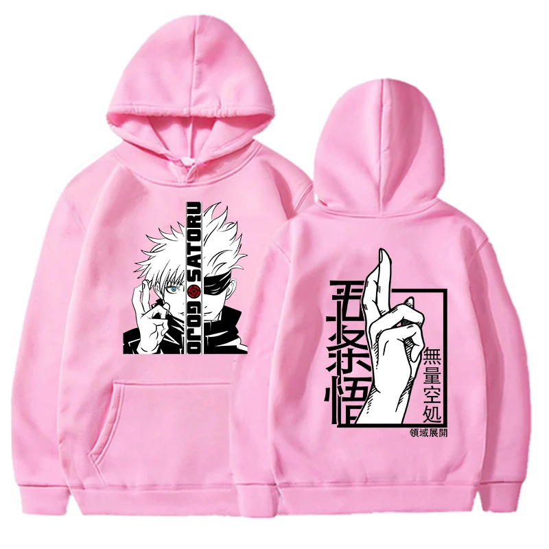 Nuova felpa Anime Cool Gojo Satoru felpe con stampa grafica pullover personalizzato a maniche lunghe Casual da donna da uomo