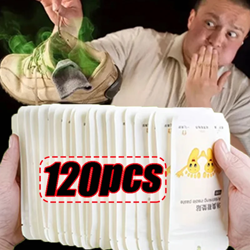 

12/120Pcs Foot Deodorant Sticker Shoes Odor Remover Lemon Athlete's Foot Soothing Insole Antibacterial Antiperspirant Foot Cares