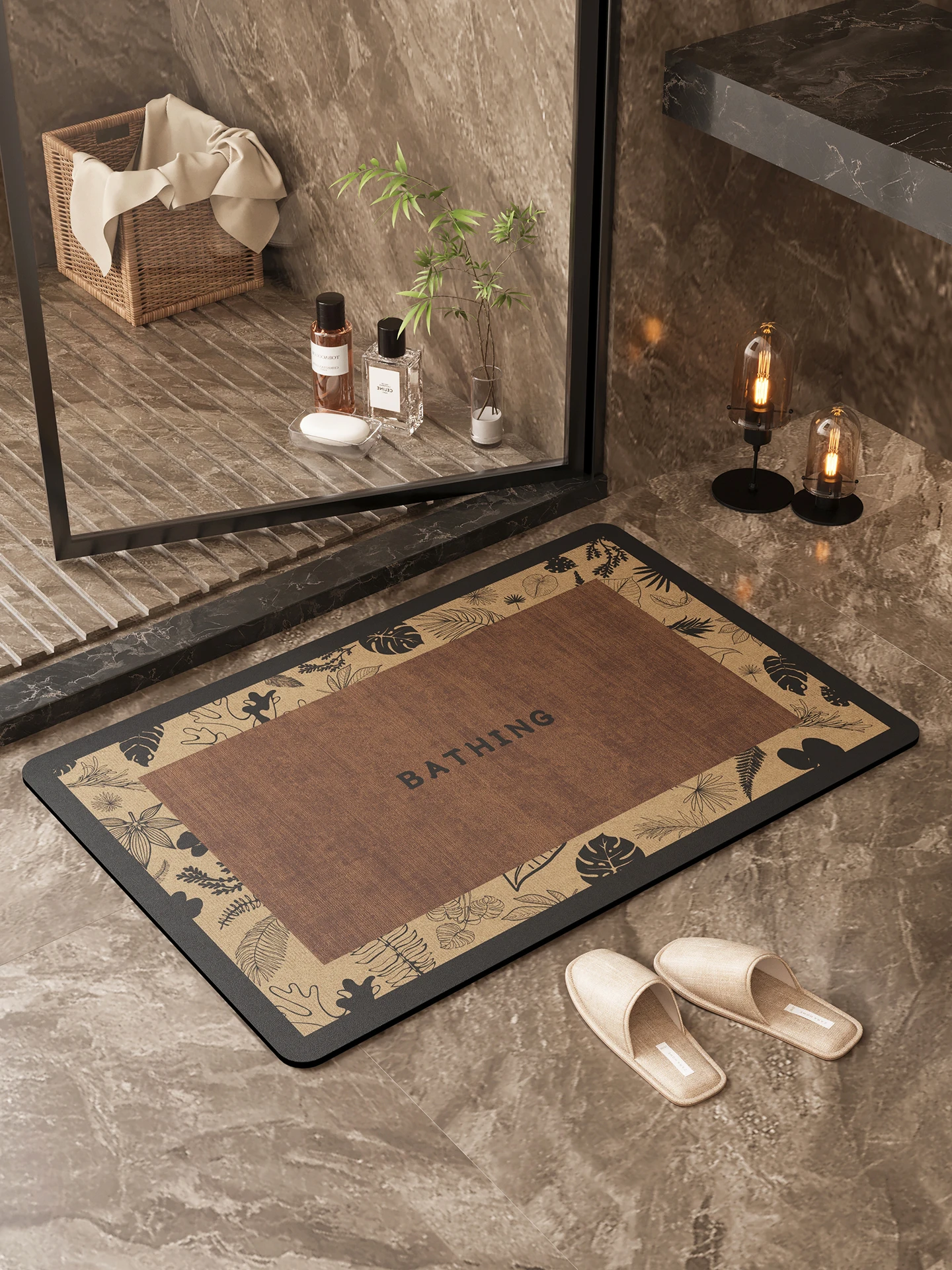 

Нескользящий коврик для ванной, быстросохнущий силиконовый коврик для улицы, коврик для прихожей, маленький коврик для ног, декоративный коврик для дома