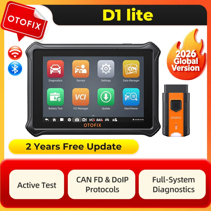 OTOFIX D1 LITE OBD2 Scanner Car Diagnostic Tool Bluetooth Wireless Bi-Directional Control OBD Automotive Scan Tool Active Test