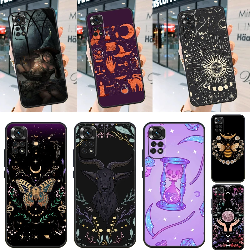 Mysterious Witch Case For Xiaomi Redmi Note 12 Pro Turbo Note 11 9 8 10 Pro 9S 10S 11S 12S 9C 10C 12C Cover