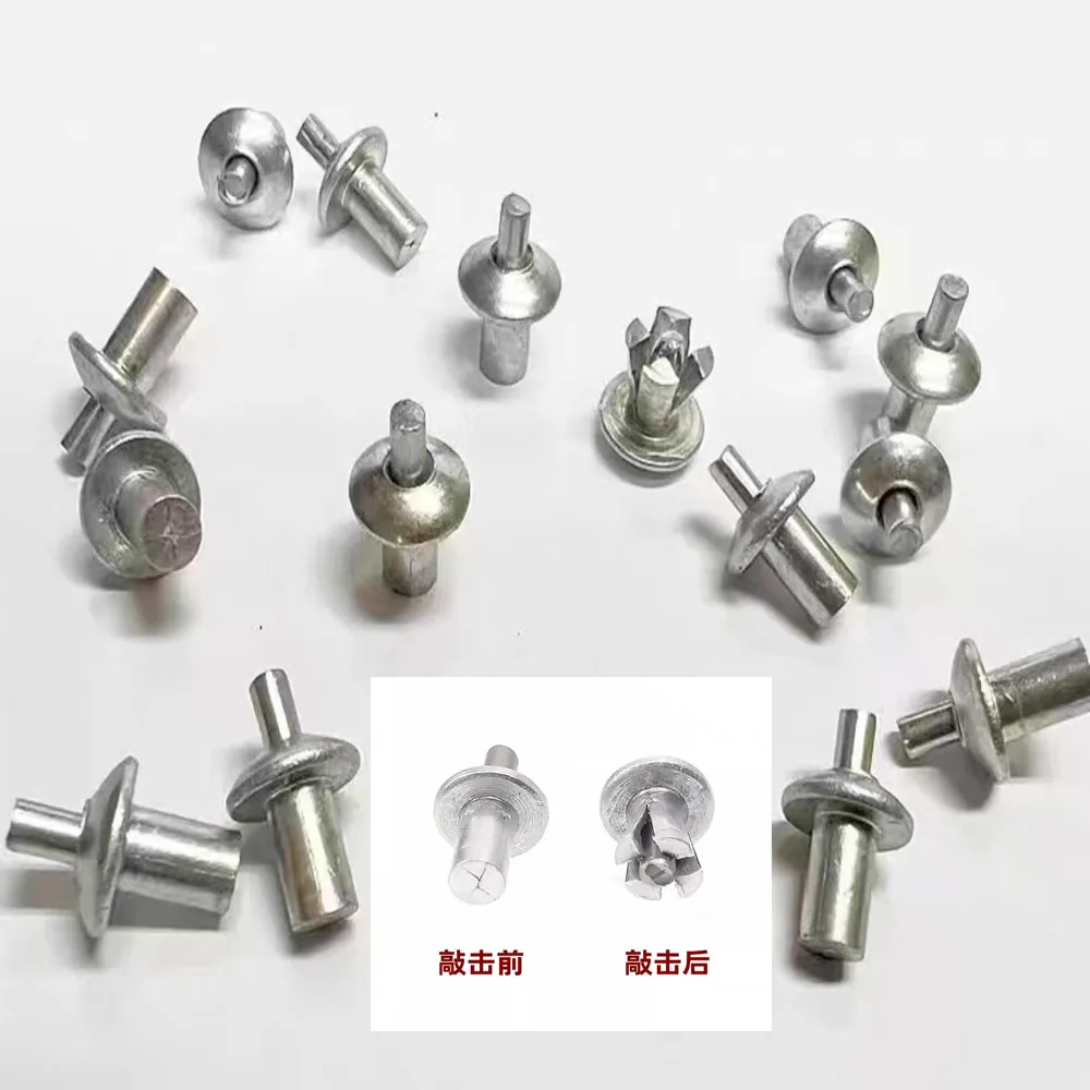 10Pcs Fasteners Hardware Tapping Expansion Screws Head Percussion Fixing Tool Expansion Rivets Hammer Drive Aluminum Core