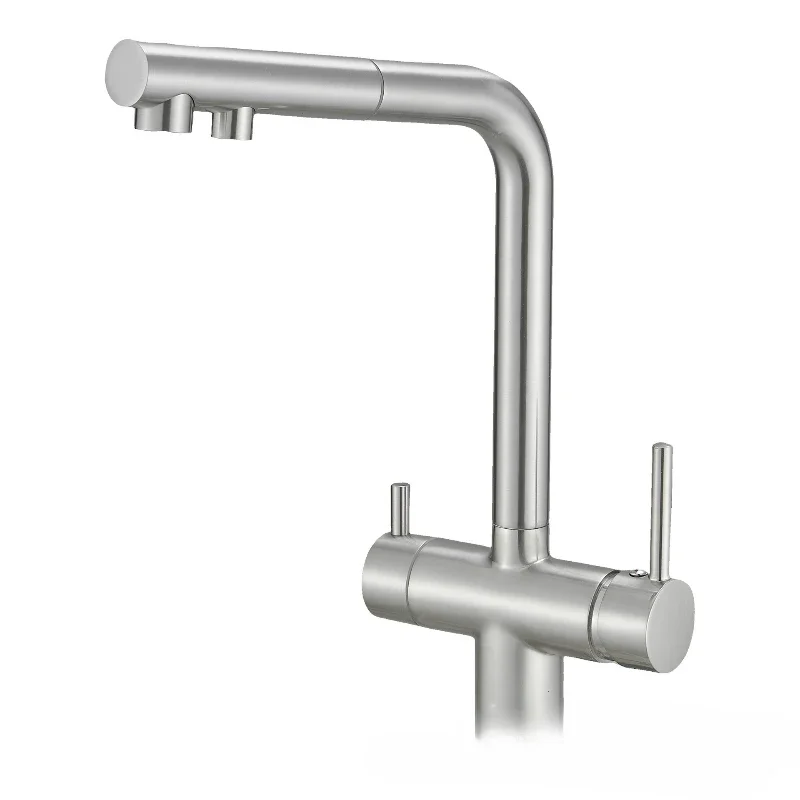 

All copper three in one faucet, kitchen, hot and cold cleaning rotating vegetable basin, faucet