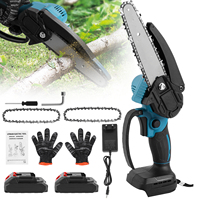 Mini Chainsaw 6-Inch Powerful Cordless Rechargeable Handheld Small Electric Saw Powered by 21V Batteries Suitable for Makita 18V