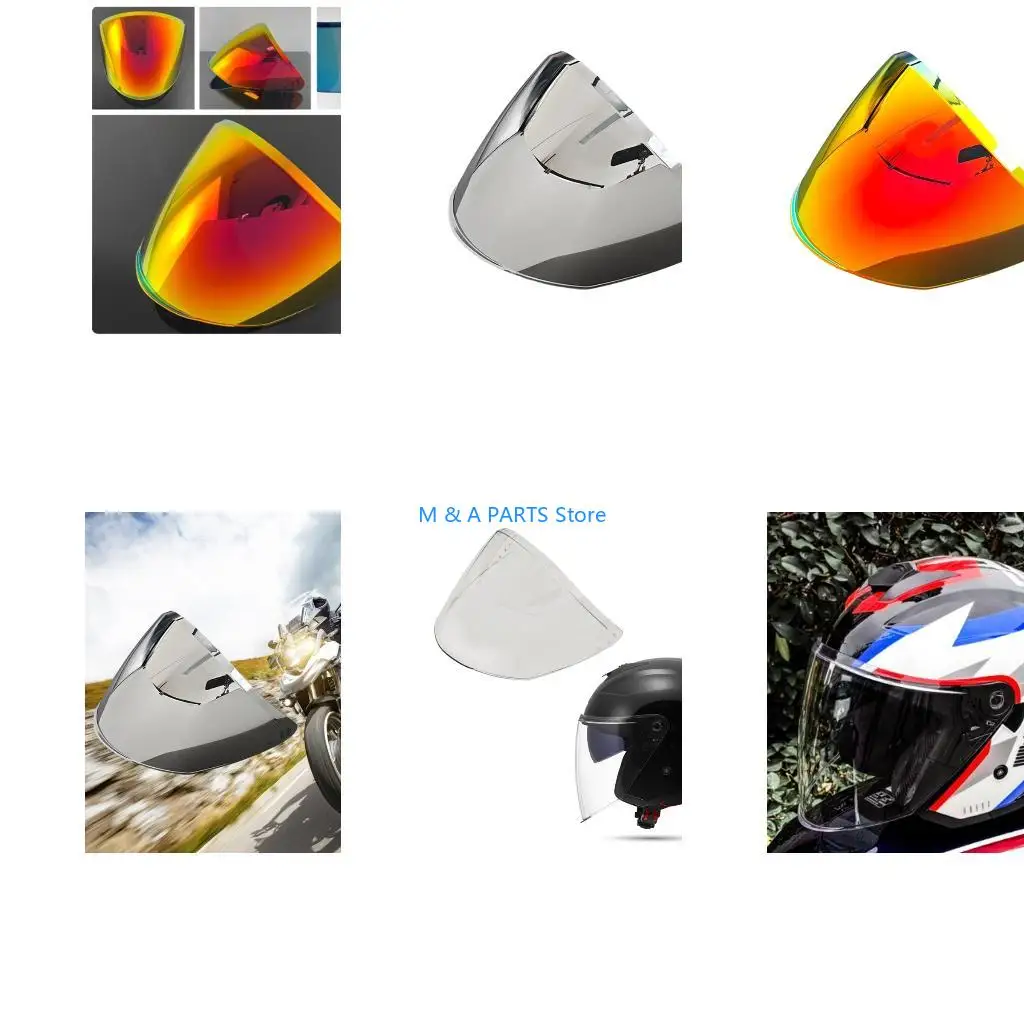 U1JF Multi Color Option Visors Optical Lens For OF626 Helmet Smooth Installation