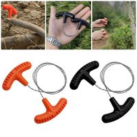 1Pcs Stainless Steel Wire Saw Survive Tool with Finger Handle Manual Chain Saws Outdoor Camping Hiking Pocket Portable Hand Saw