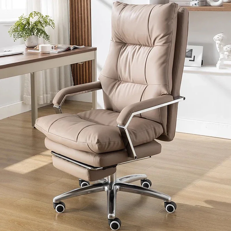

Modern Lounge Office Chair Wheels Rolling Lightweight Backrest Footrest Office Chair Reading Sillas De Oficina Home Furniture